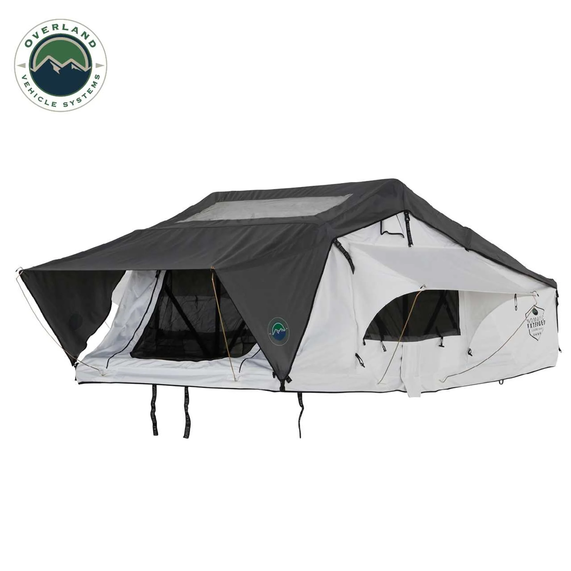 Overland Vehicle Systems HD Nomadic 3 Arctic White Extended Soft Shell Roof Top Tent - Image 3