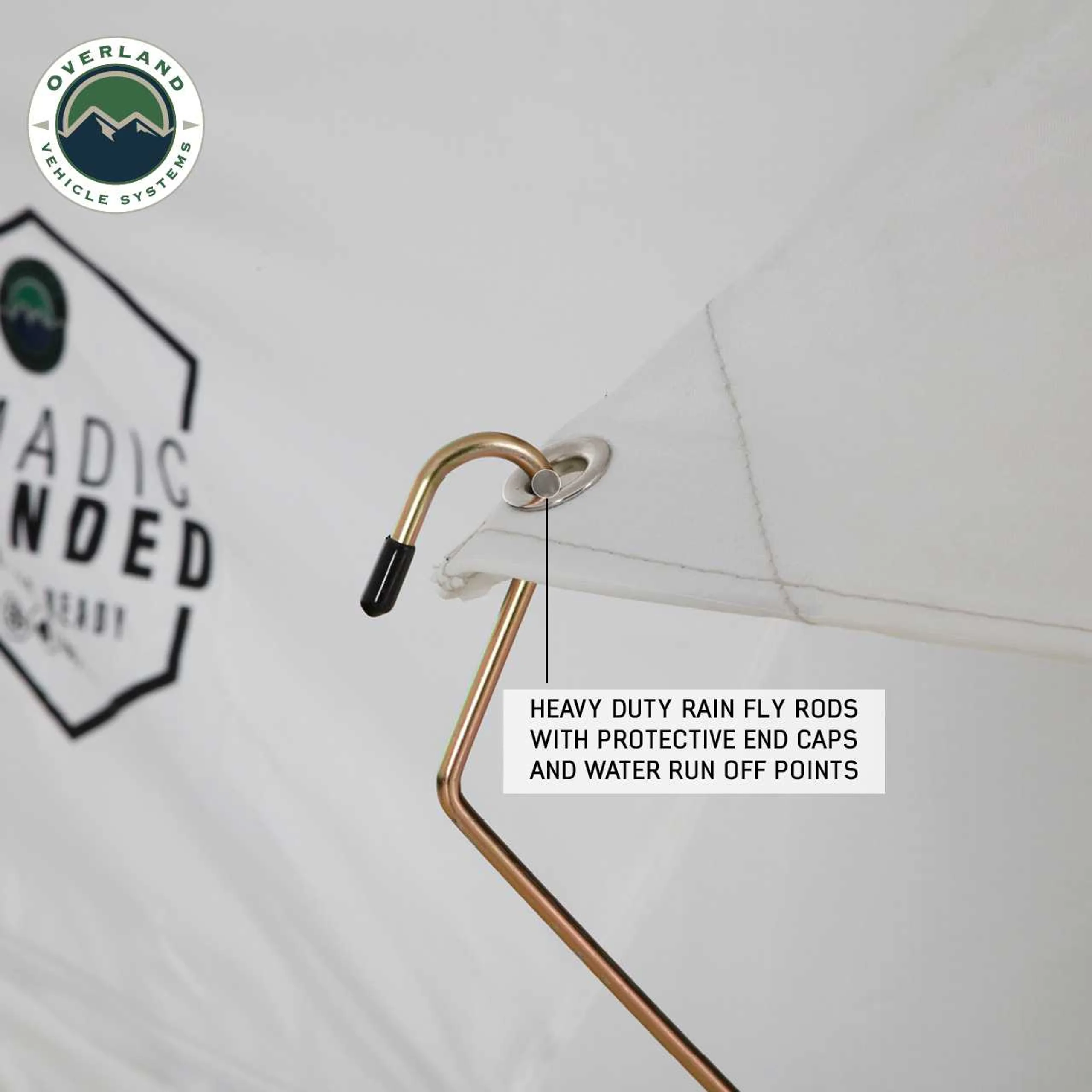 Overland Vehicle Systems HD Nomadic 3 Arctic White Extended Soft Shell Roof Top Tent - Image 7