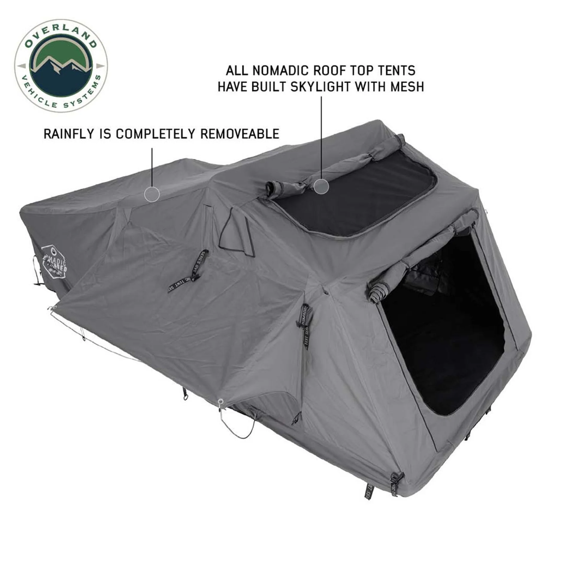 Overland Vehicle Systems HD Nomadic 3 Extended Soft Shell Roof Top Tent - Image 4