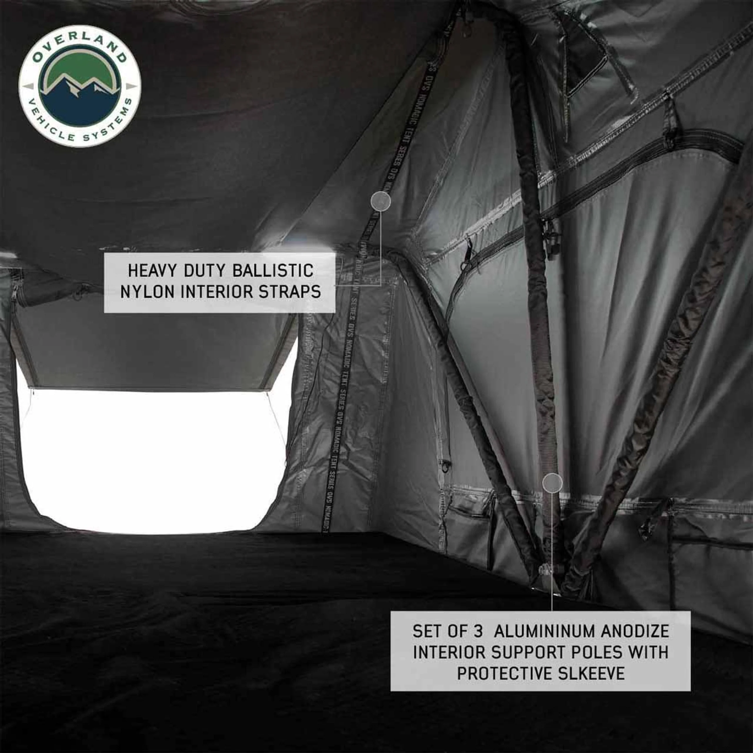 Overland Vehicle Systems HD Nomadic 3 Extended Soft Shell Roof Top Tent - Image 8