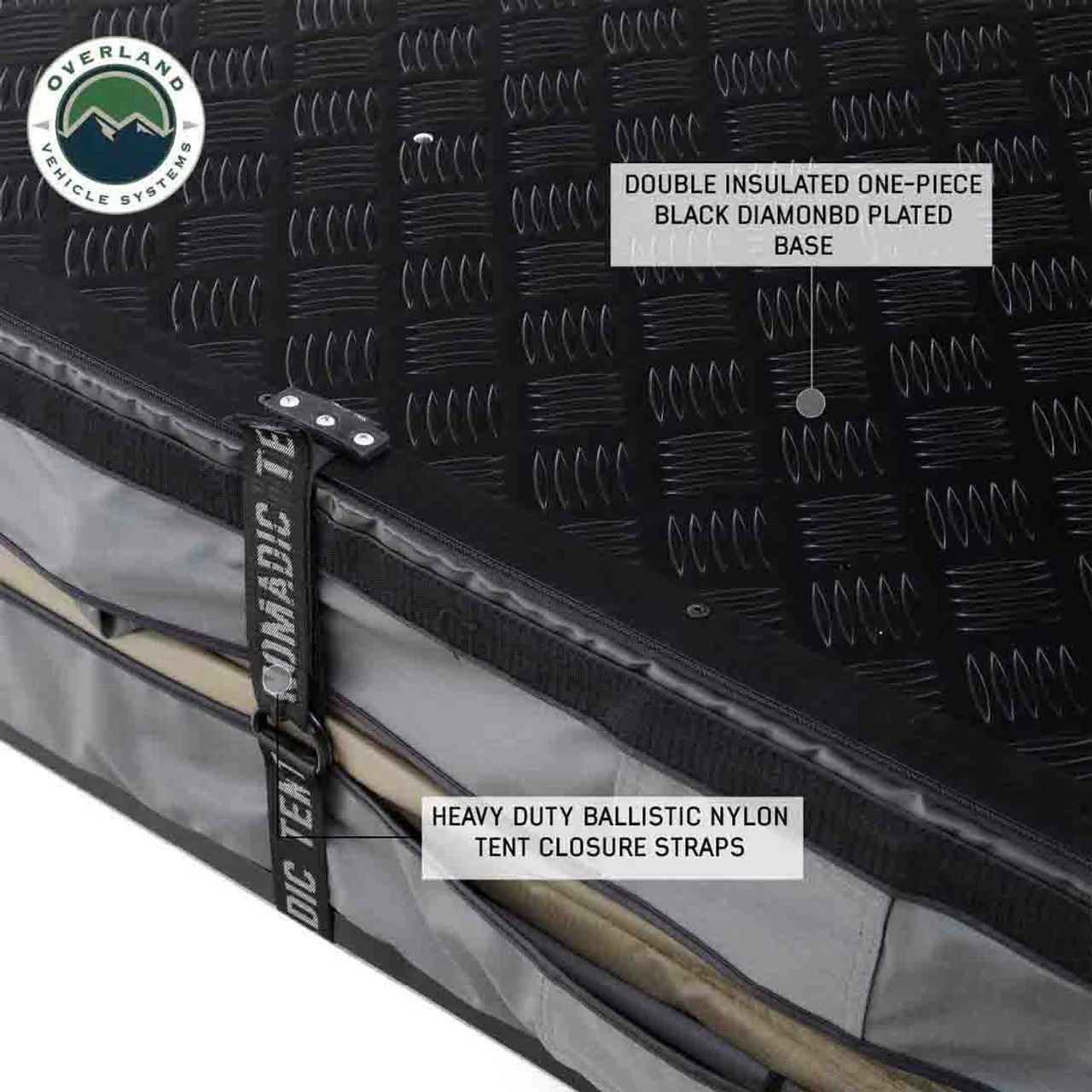 Overland Vehicle Systems HD Nomadic 4 Extended Soft Shell Roof Top Tent - Image 13