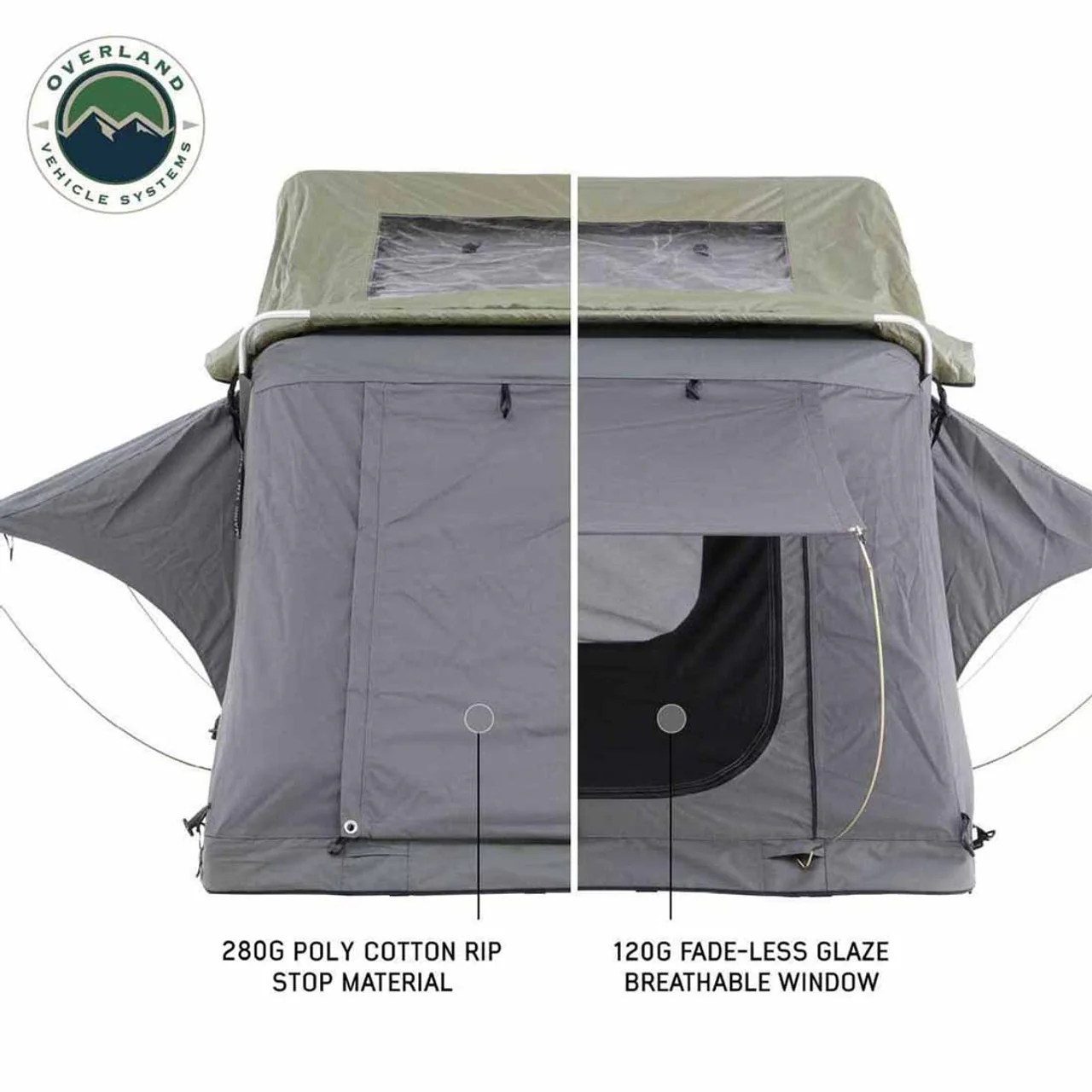 Overland Vehicle Systems HD Nomadic 4 Extended Soft Shell Roof Top Tent - Image 3