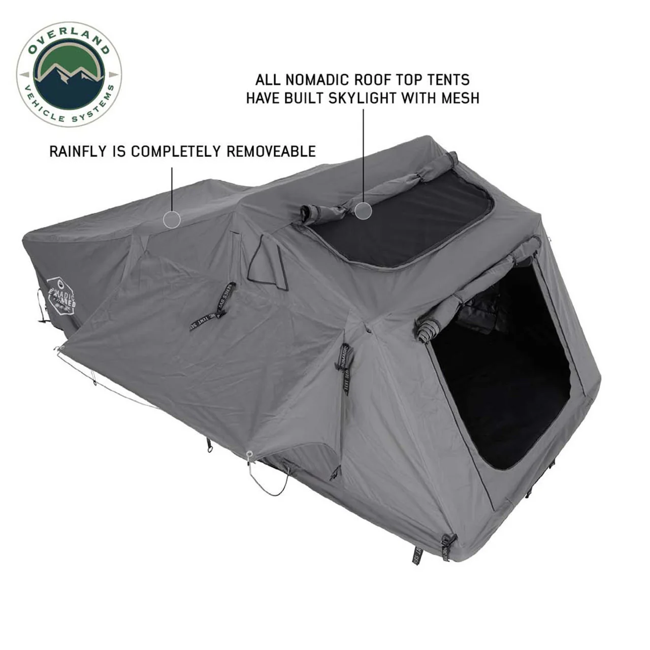 Overland Vehicle Systems HD Nomadic 4 Extended Soft Shell Roof Top Tent - Image 4