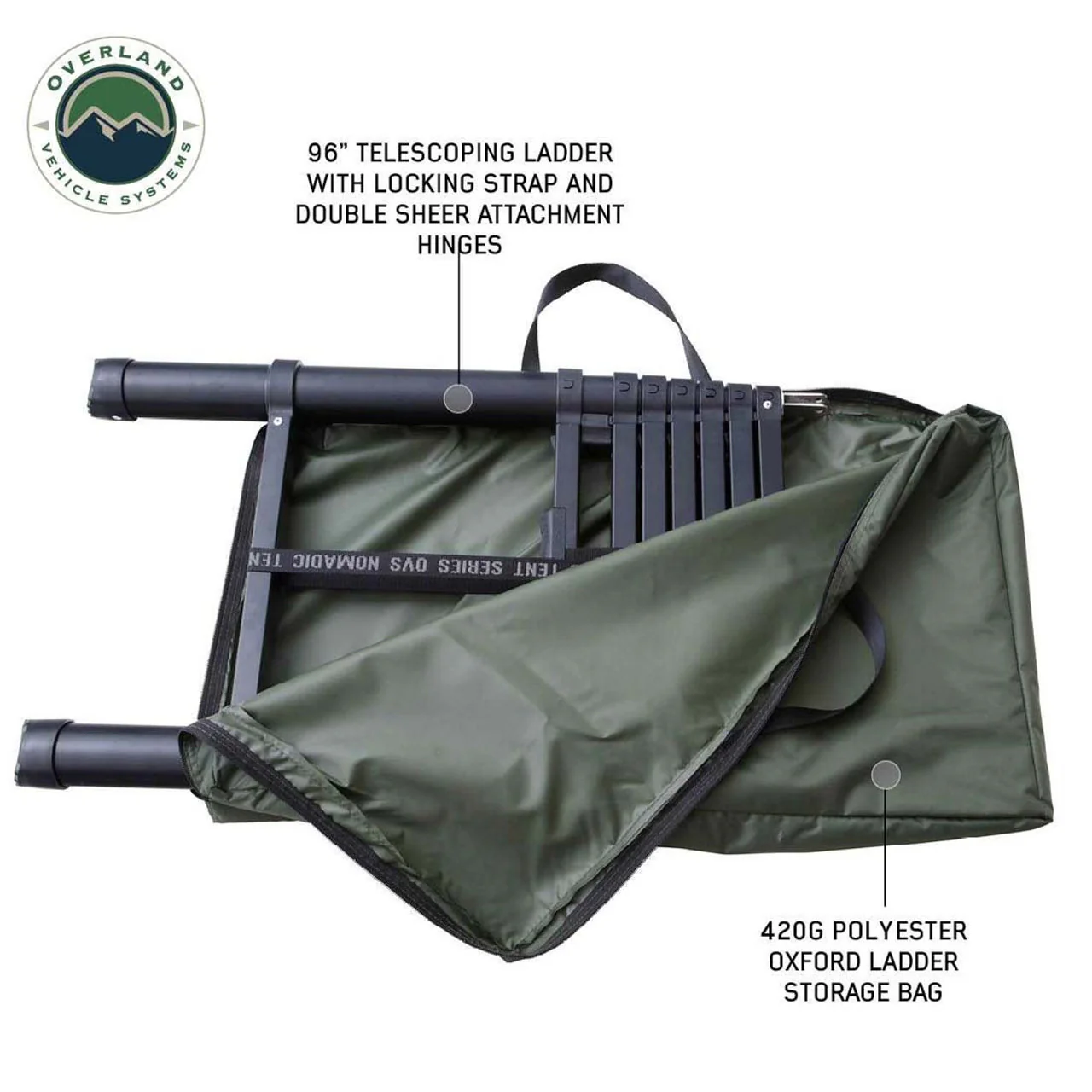 Overland Vehicle Systems HD Nomadic 4 Extended Soft Shell Roof Top Tent - Image 7