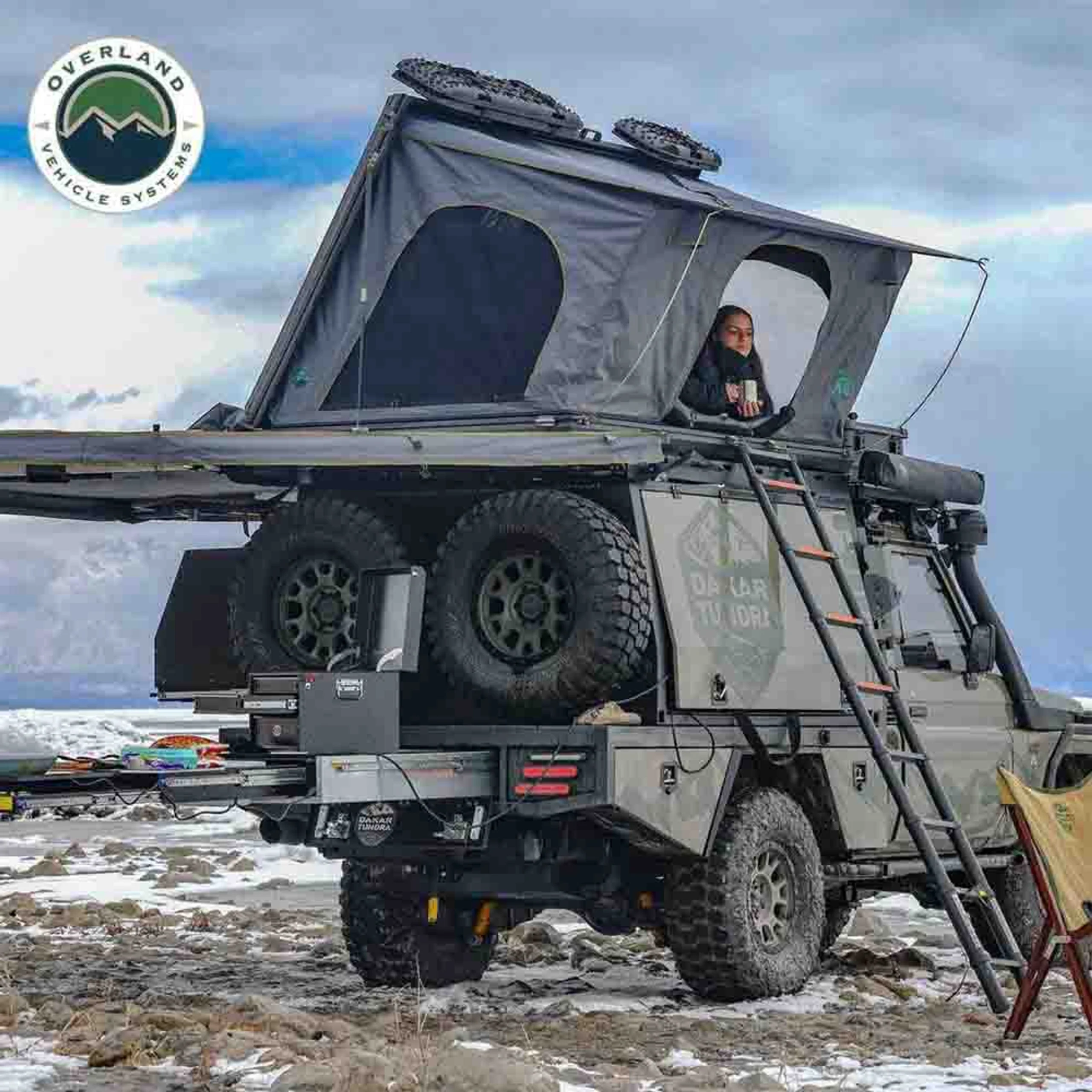 Overland Vehicle Systems HD Sidewinder Side Load Aluminum Hard Shell Roof Top Tent - Image 21