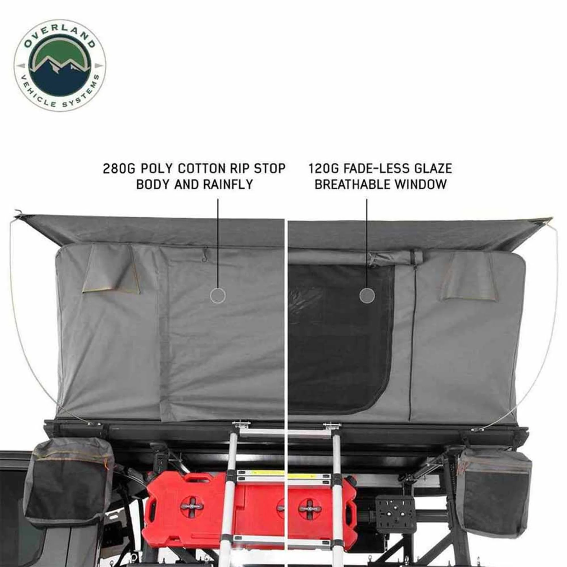 Overland Vehicle Systems HD Sidewinder Side Load Aluminum Hard Shell Roof Top Tent - Image 3