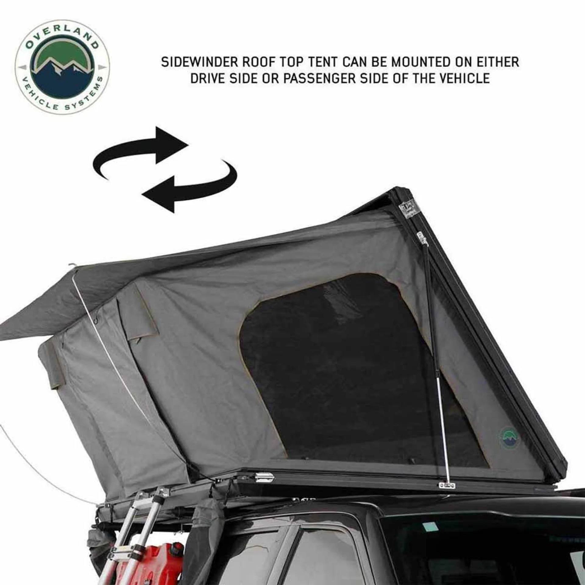 Overland Vehicle Systems HD Sidewinder Side Load Aluminum Hard Shell Roof Top Tent - Image 4
