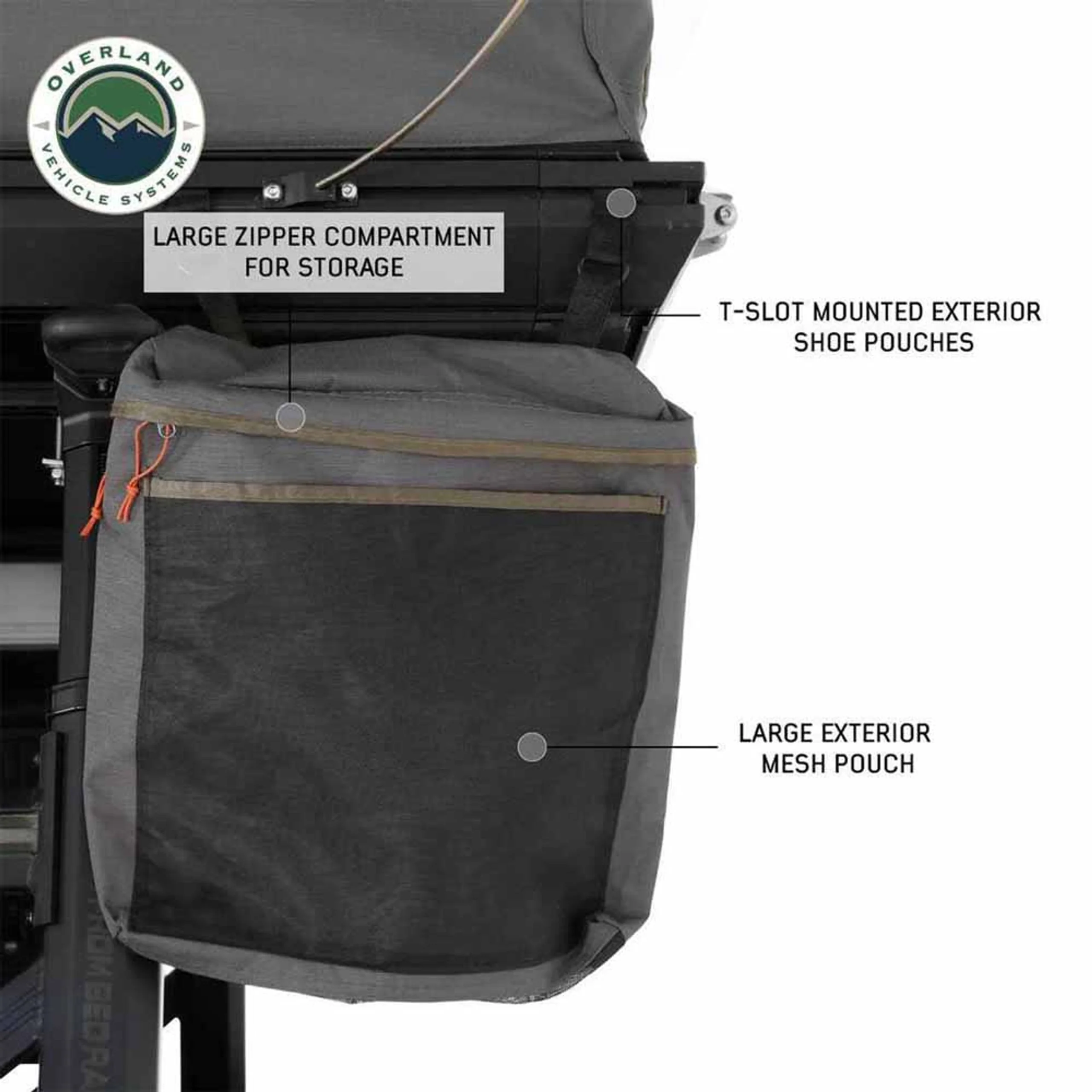 Overland Vehicle Systems HD Sidewinder Side Load Aluminum Hard Shell Roof Top Tent - Image 8