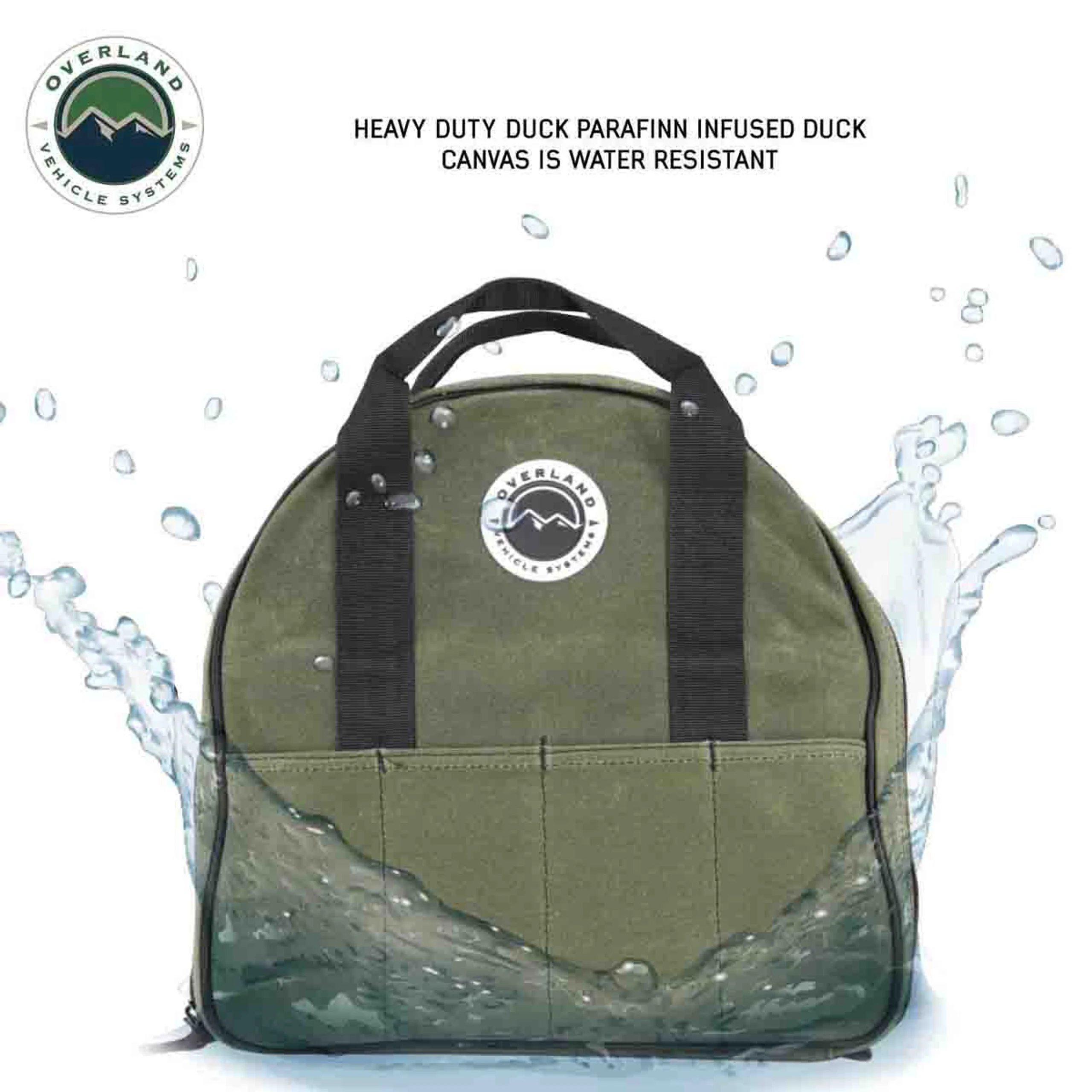 Overland Vehicle Systems Jumper Cable Storage Bag #16 Waxed Canvas - Image 8