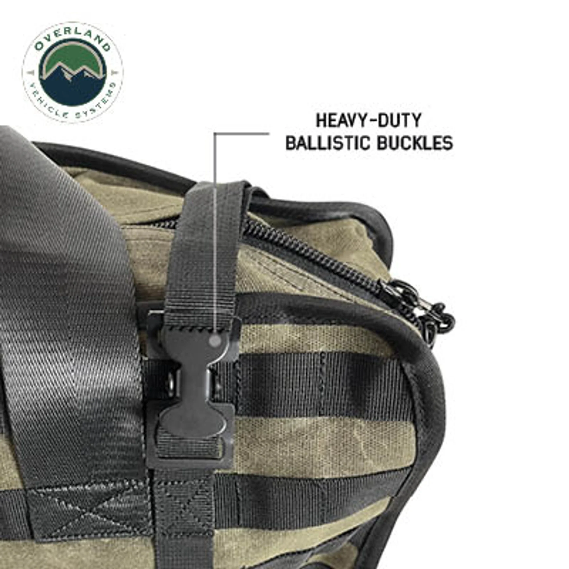 Overland Vehicle Systems Large Recovery Bag W/Handle & Straps #16 Waxed Canvas Storage - Image 4