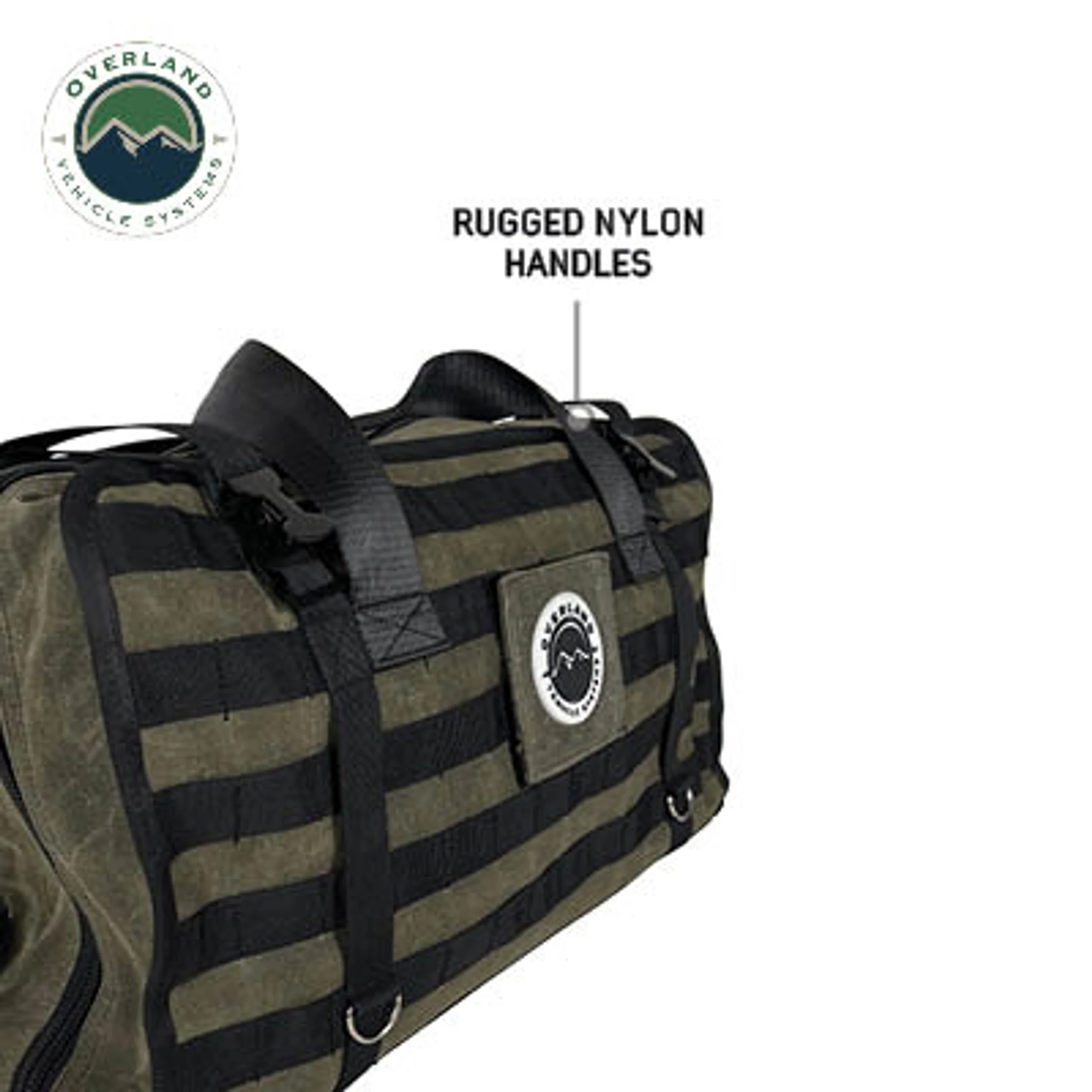 Overland Vehicle Systems Large Recovery Bag W/Handle & Straps #16 Waxed Canvas Storage - Image 5