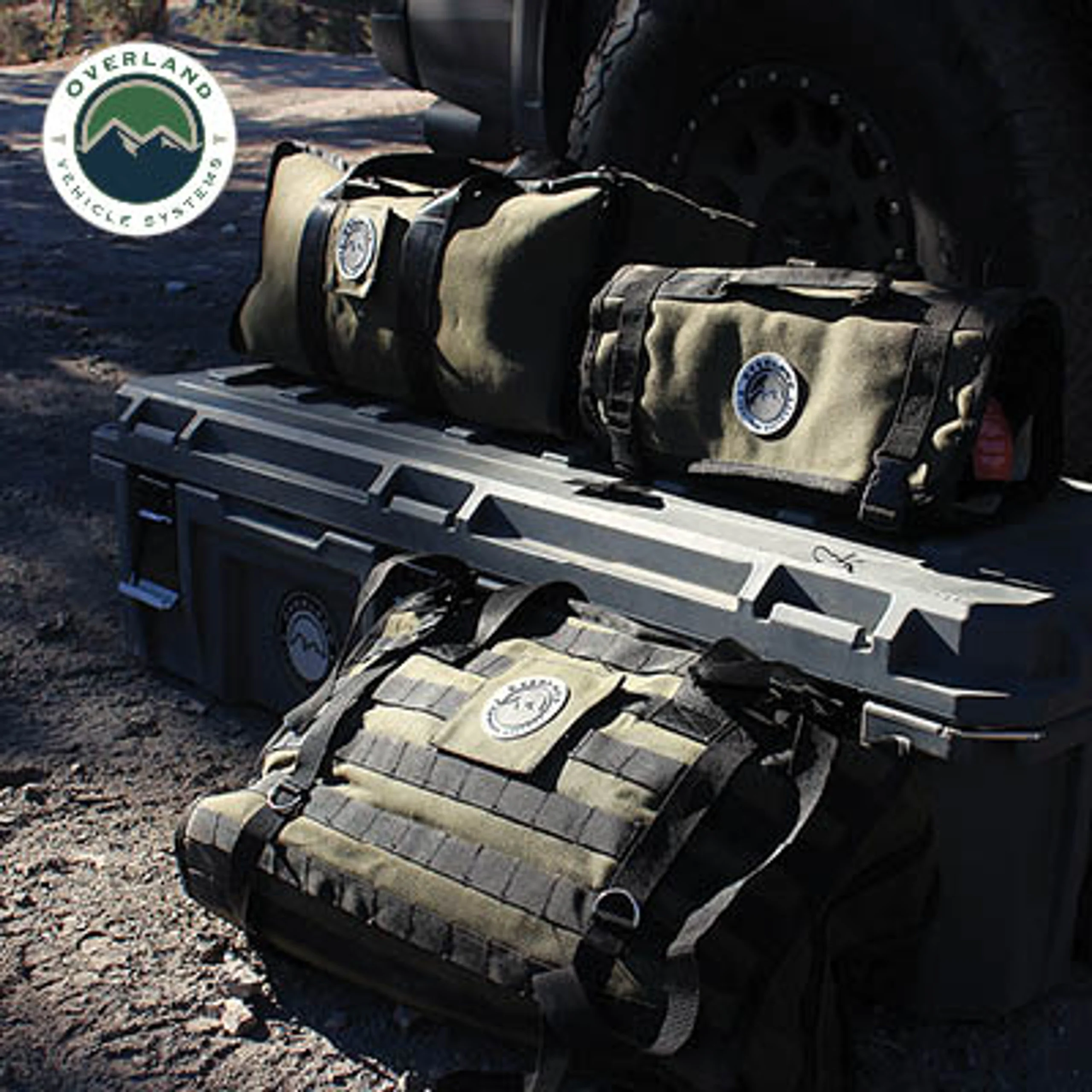 Overland Vehicle Systems Large Recovery Bag W/Handle & Straps #16 Waxed Canvas Storage - Image 6