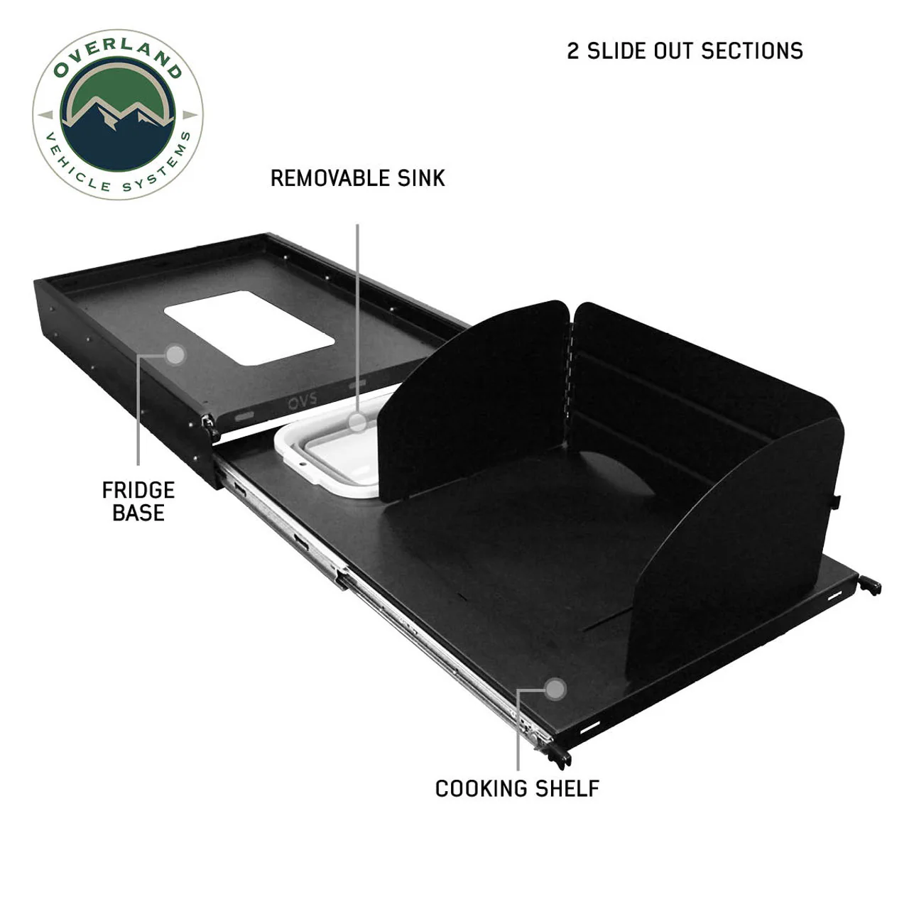 Overland Vehicle Systems Large Refrigerator Tray And Sink Slide - Image 2