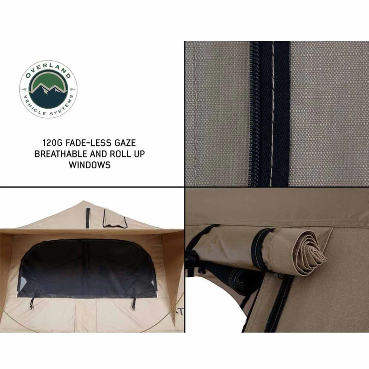 Overland Vehicle Systems LD TMBK 3 Soft Shell Roof Top Tent - Image 5