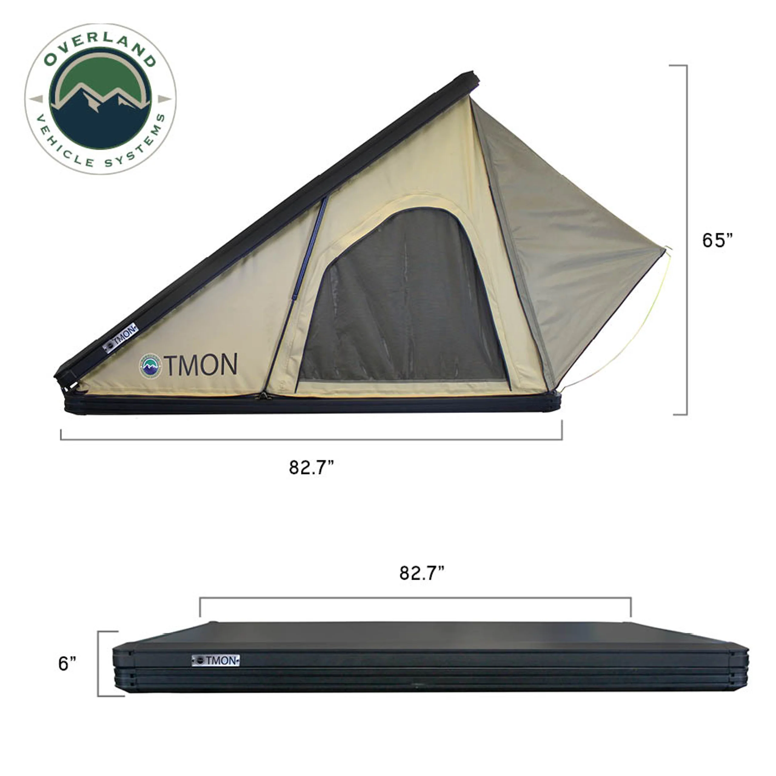 Overland Vehicle Systems LD TMON Clamshell Aluminum Hard Shell Roof Top Tent - Image 10