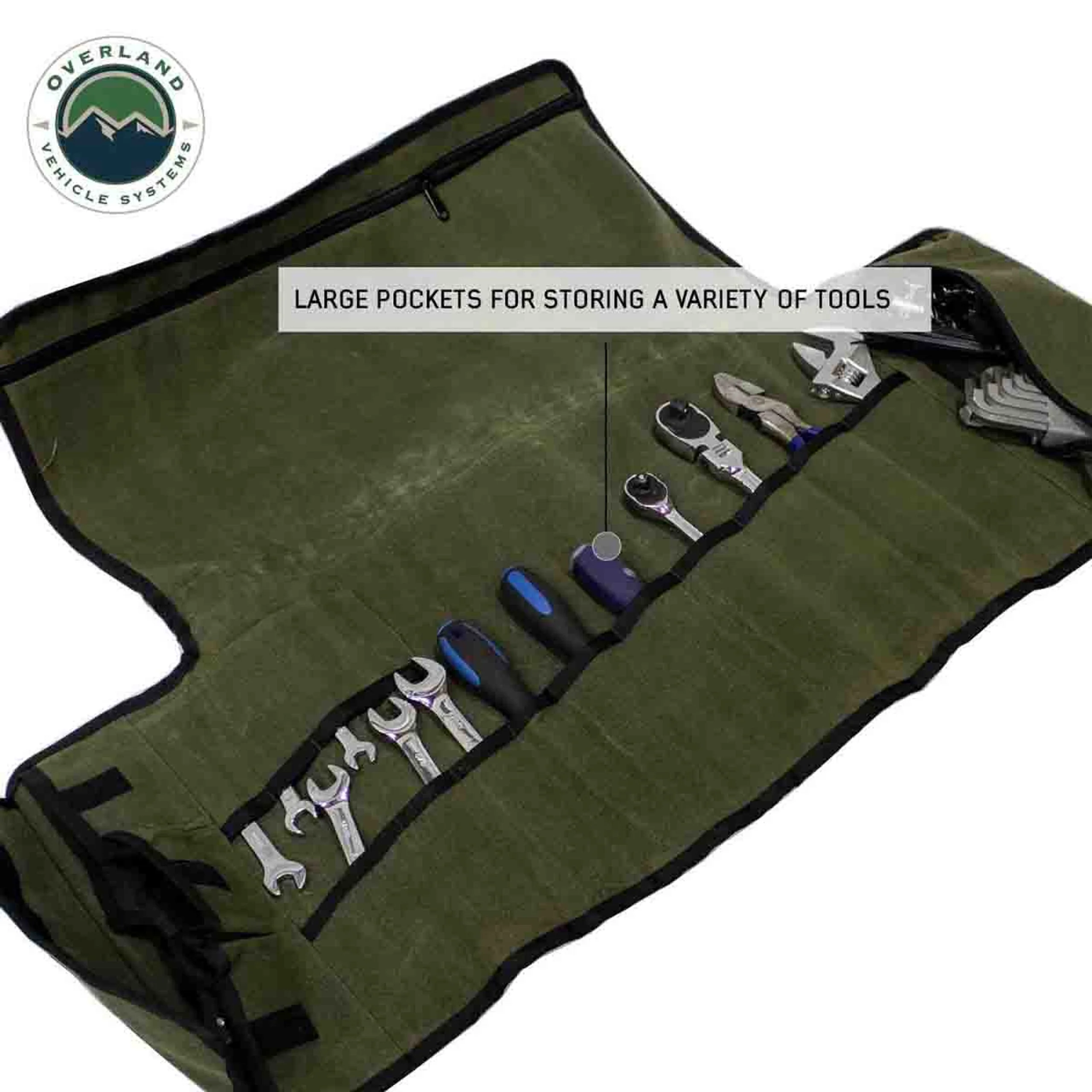 Overland Vehicle Systems Rolled General Tool Storage Bag #16 Waxed Canvas - Image 5