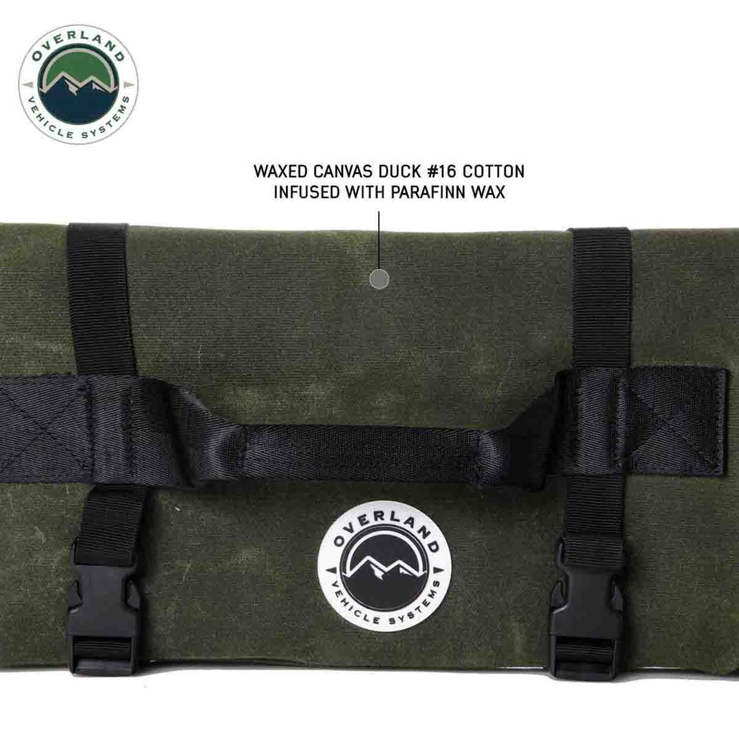 Overland Vehicle Systems Rolled General Tool Storage Bag #16 Waxed Canvas - Image 6