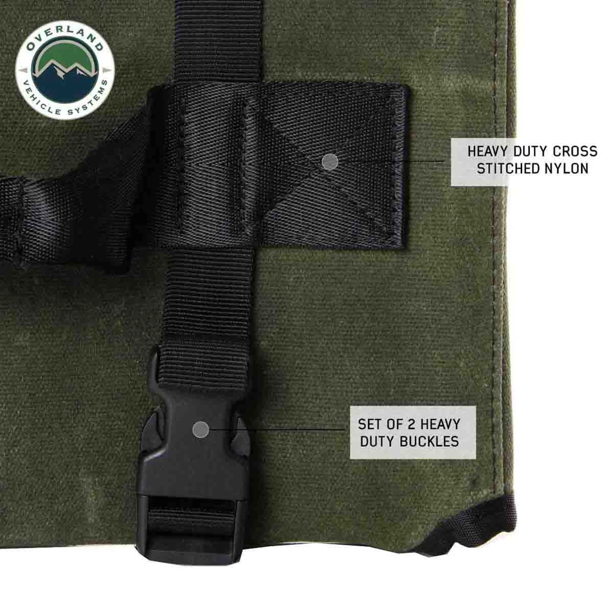 Overland Vehicle Systems Rolled General Tool Storage Bag #16 Waxed Canvas - Image 7