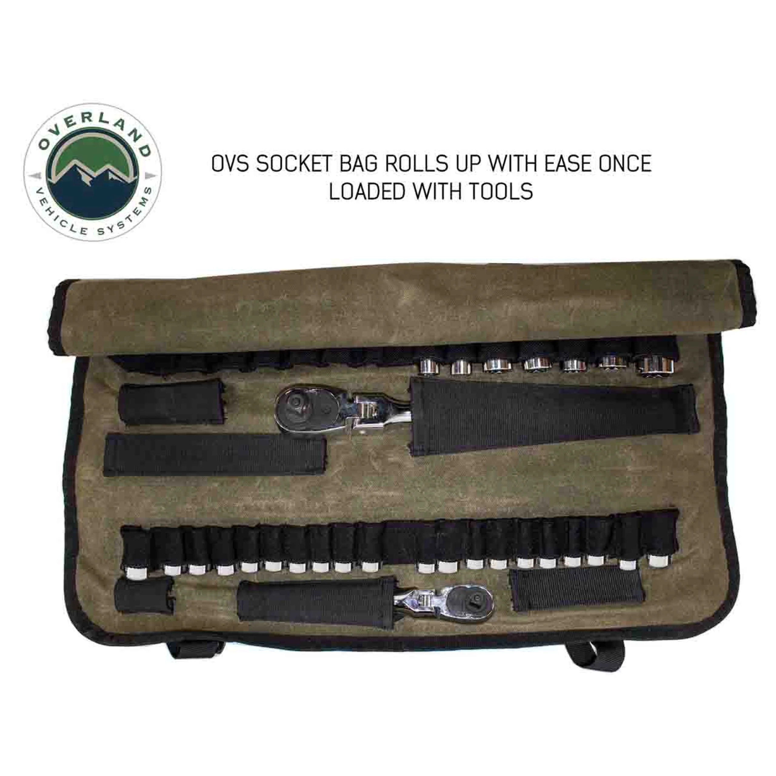 Overland Vehicle Systems Rolled Socket Organizer Storage Bag #16 Waxed Canvas - Image 7