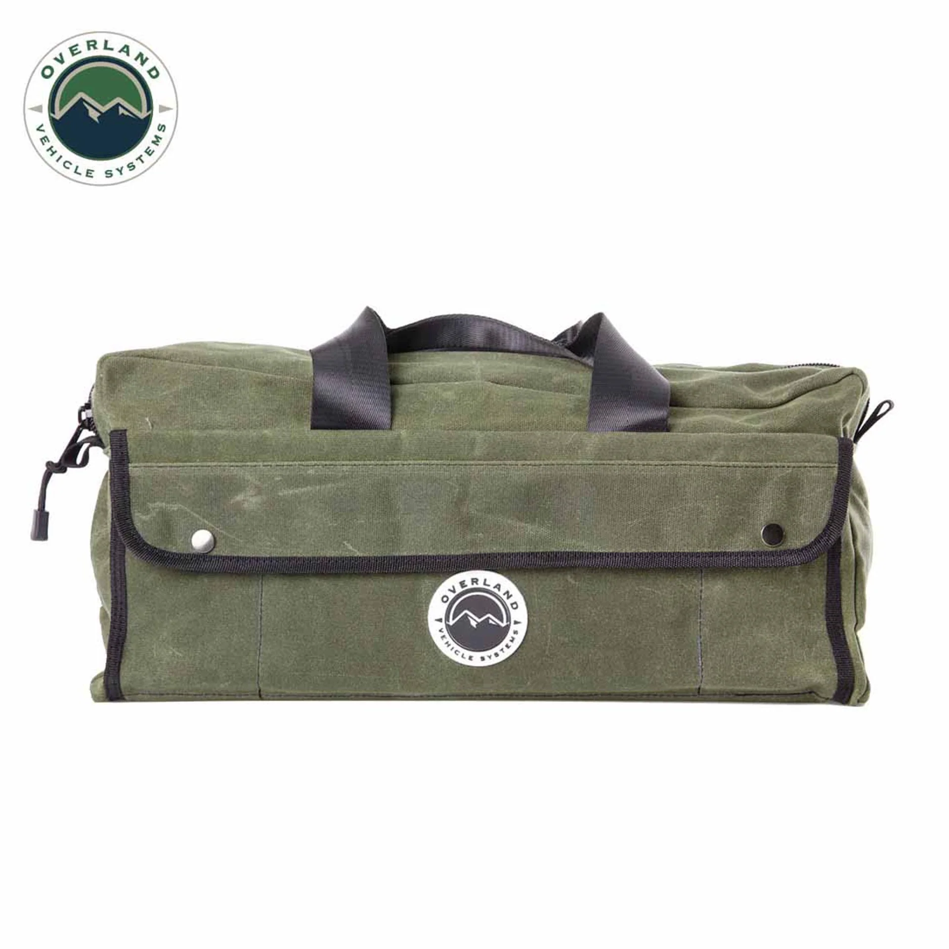 Overland Vehicle Systems Small Duffle Bag W/Handle & Straps #16 Waxed Canvas Storage - Image 2