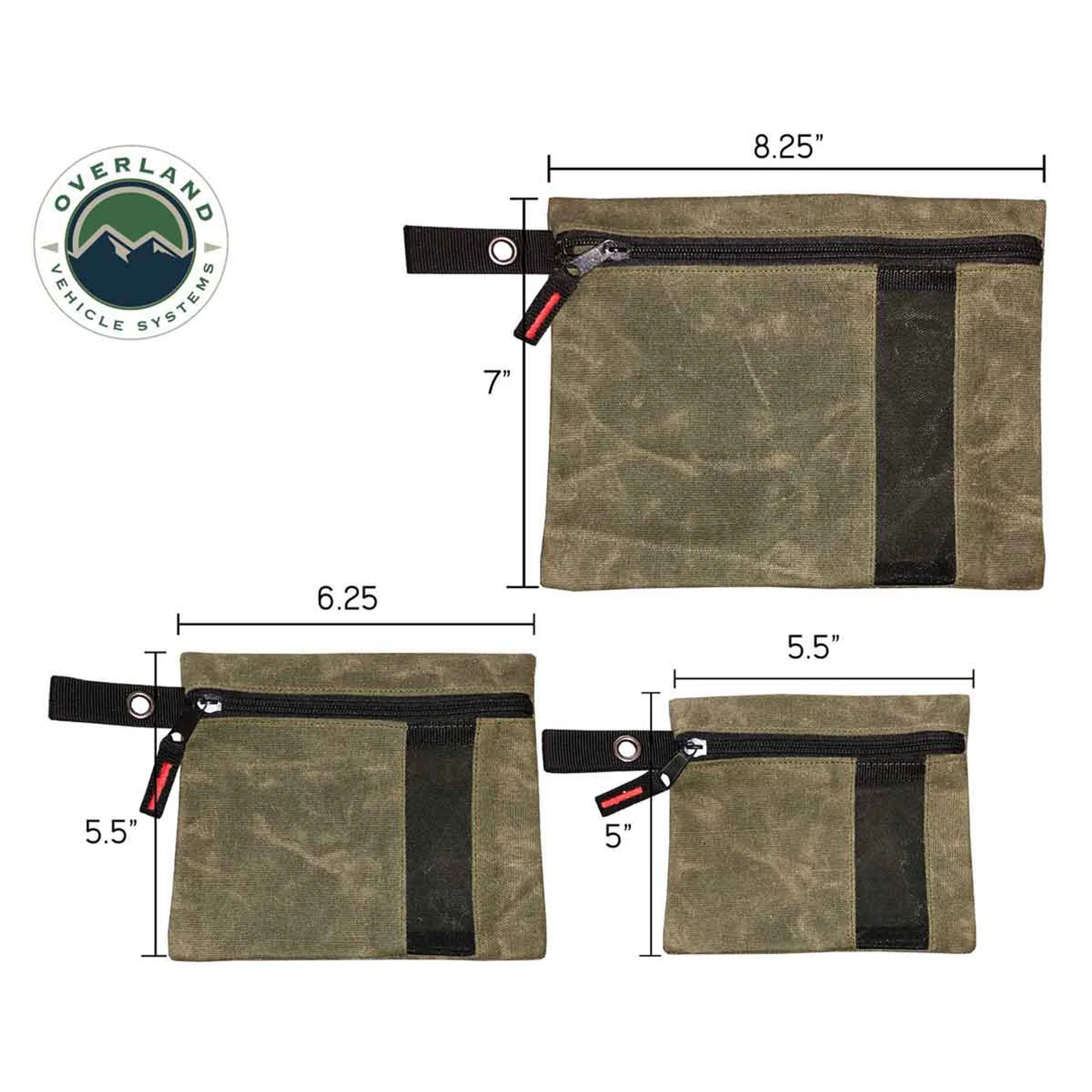 Overland Vehicle Systems Small Size 3 Bag Set of Storage Bags #12 Waxed Canvas - Image 3