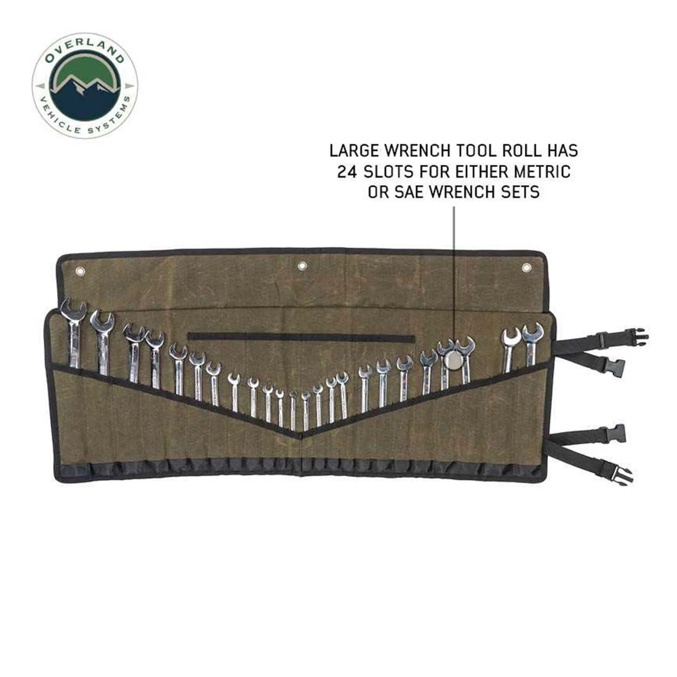 Overland Vehicle Systems Wrench Tool Roll #16 Waxed Canvas Storage - Image 10
