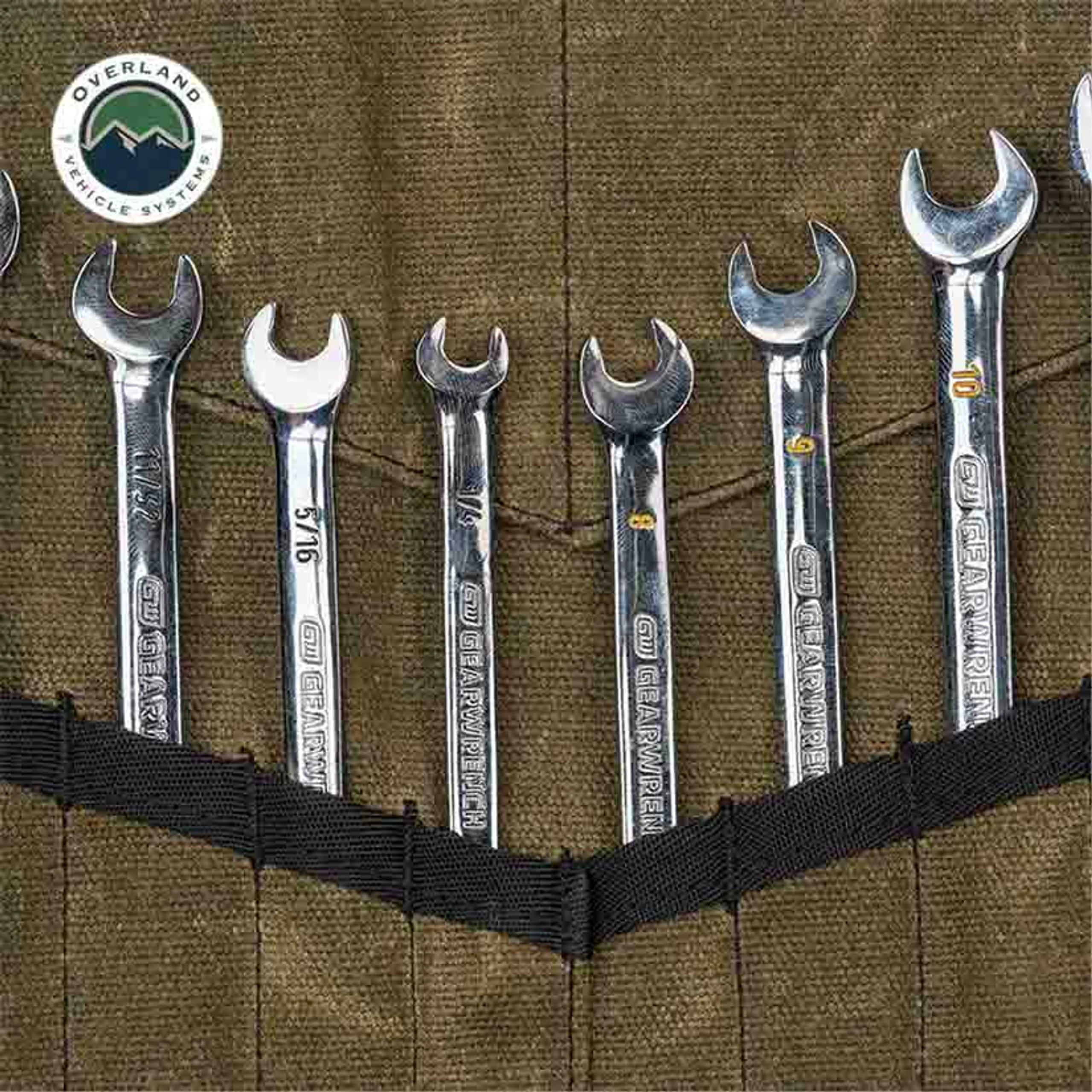 Overland Vehicle Systems Wrench Tool Roll #16 Waxed Canvas Storage - Image 11