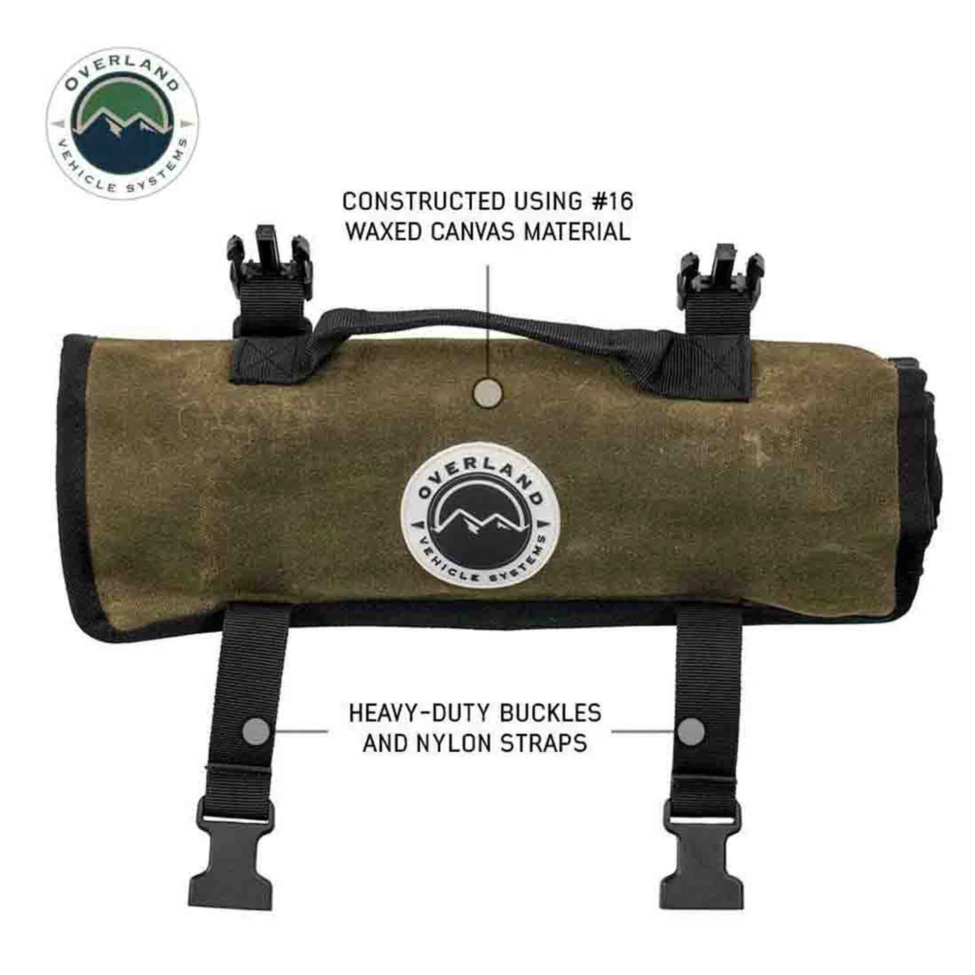 Overland Vehicle Systems Wrench Tool Roll #16 Waxed Canvas Storage - Image 2
