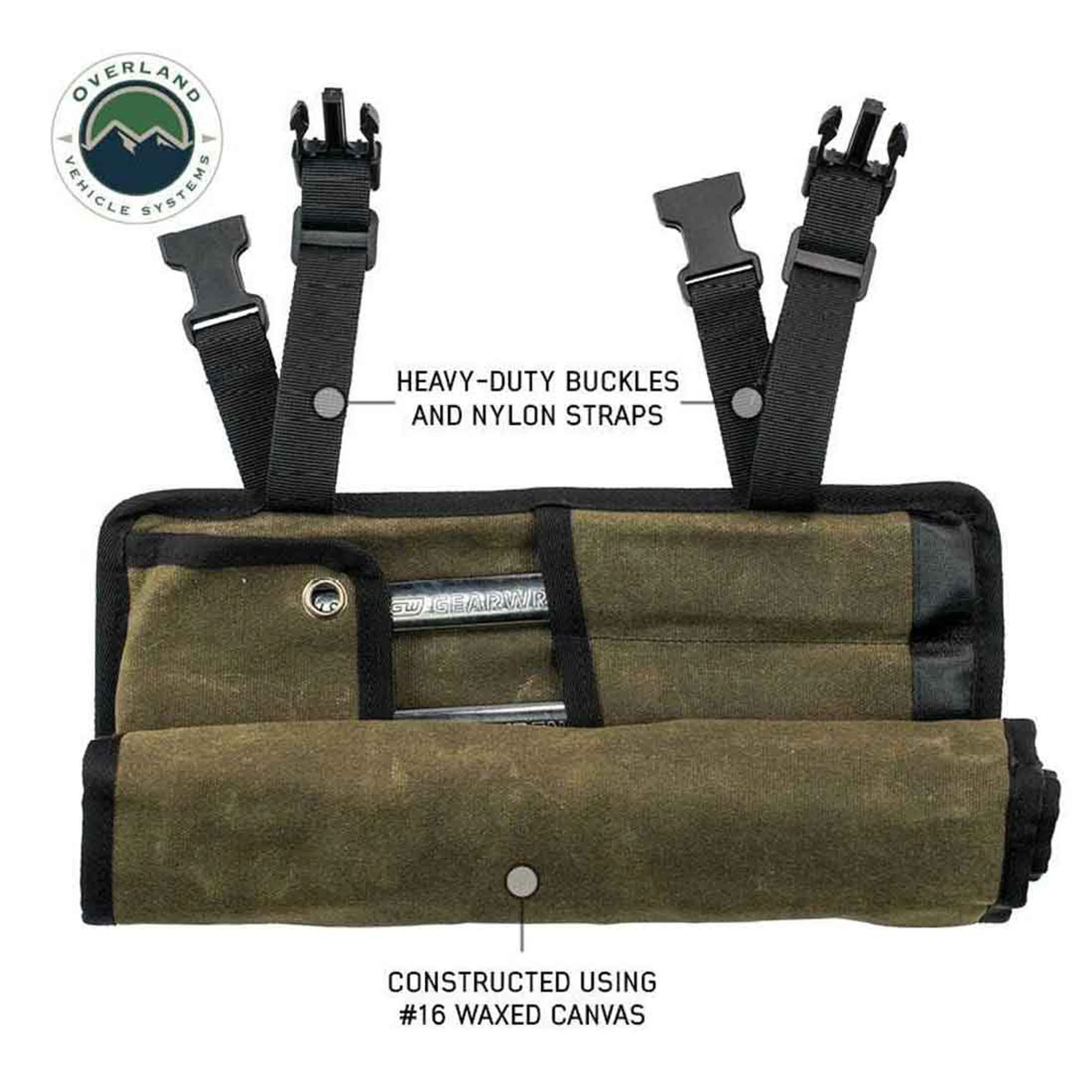 Overland Vehicle Systems Wrench Tool Roll #16 Waxed Canvas Storage - Image 7