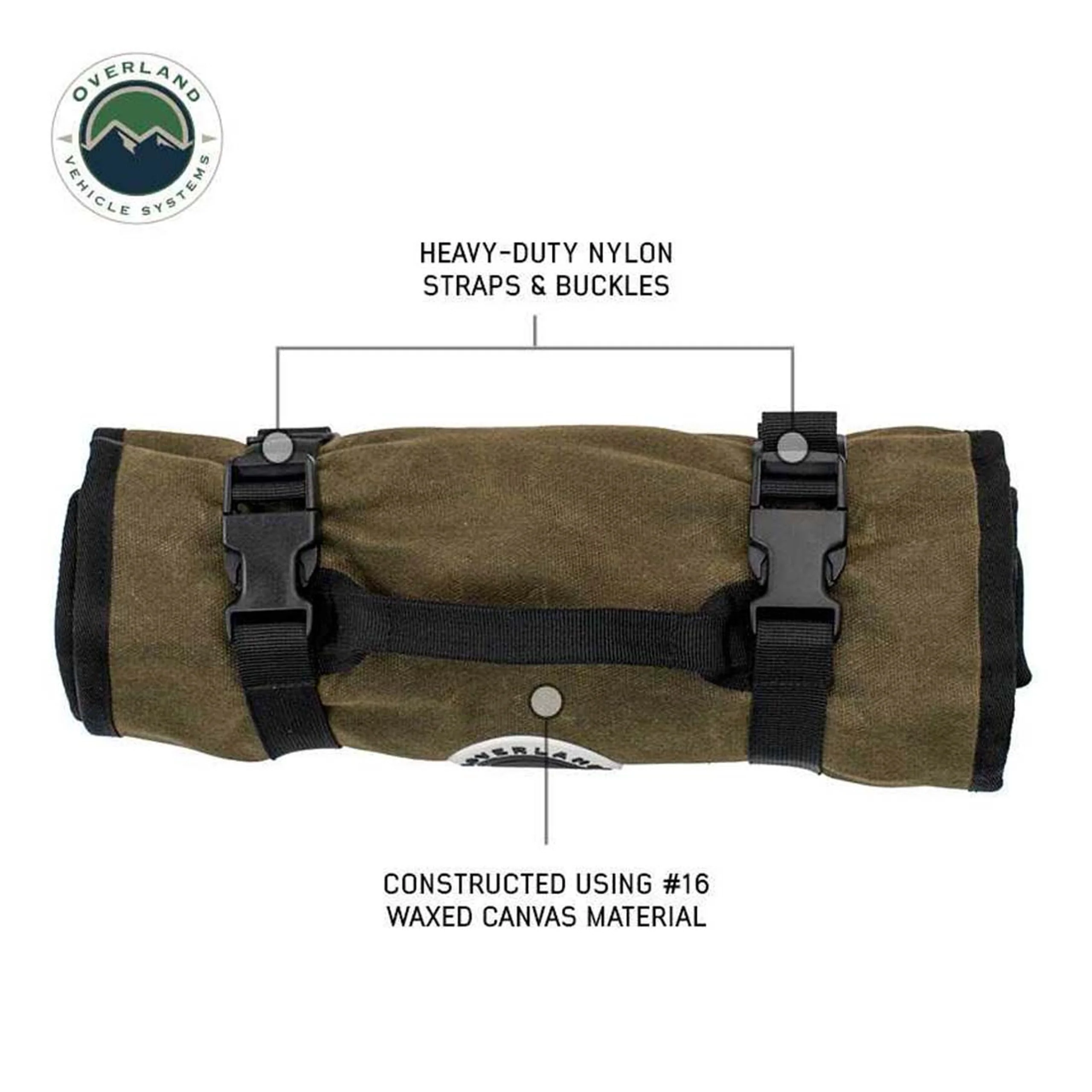 Overland Vehicle Systems Wrench Tool Roll #16 Waxed Canvas Storage - Image 8