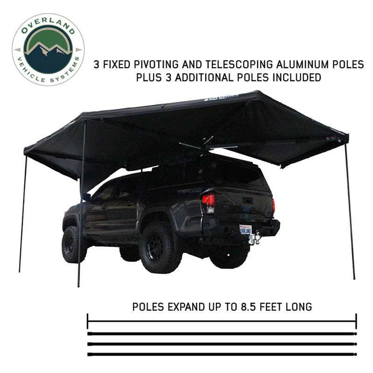 Overland Vehicle Systems XD Nomadic Black Out 270 Degree Awning w/ Lights - Image 5