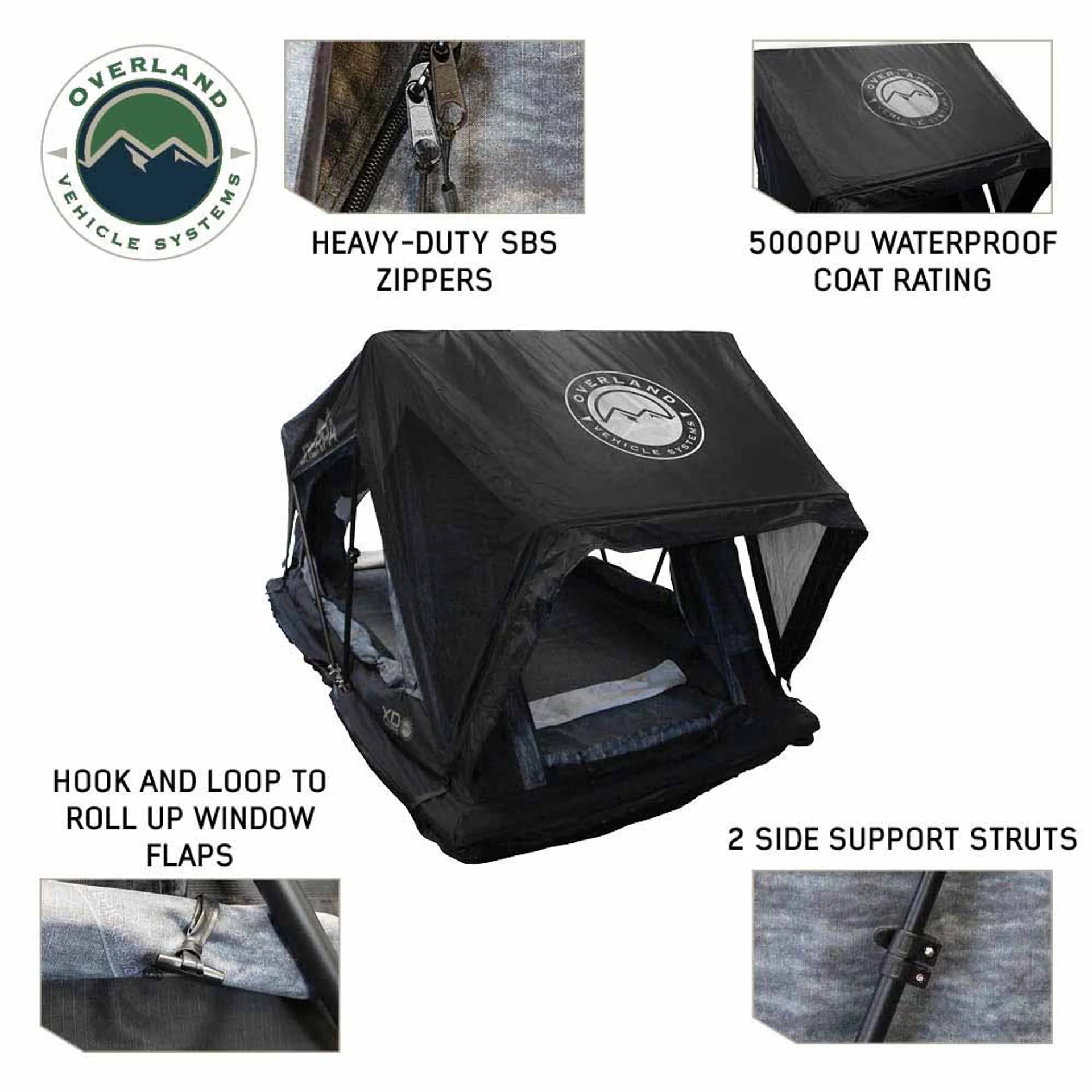 Overland Vehicle Systems XD Sherpa Hybrid Soft Shell Roof Top Tent - Image 4