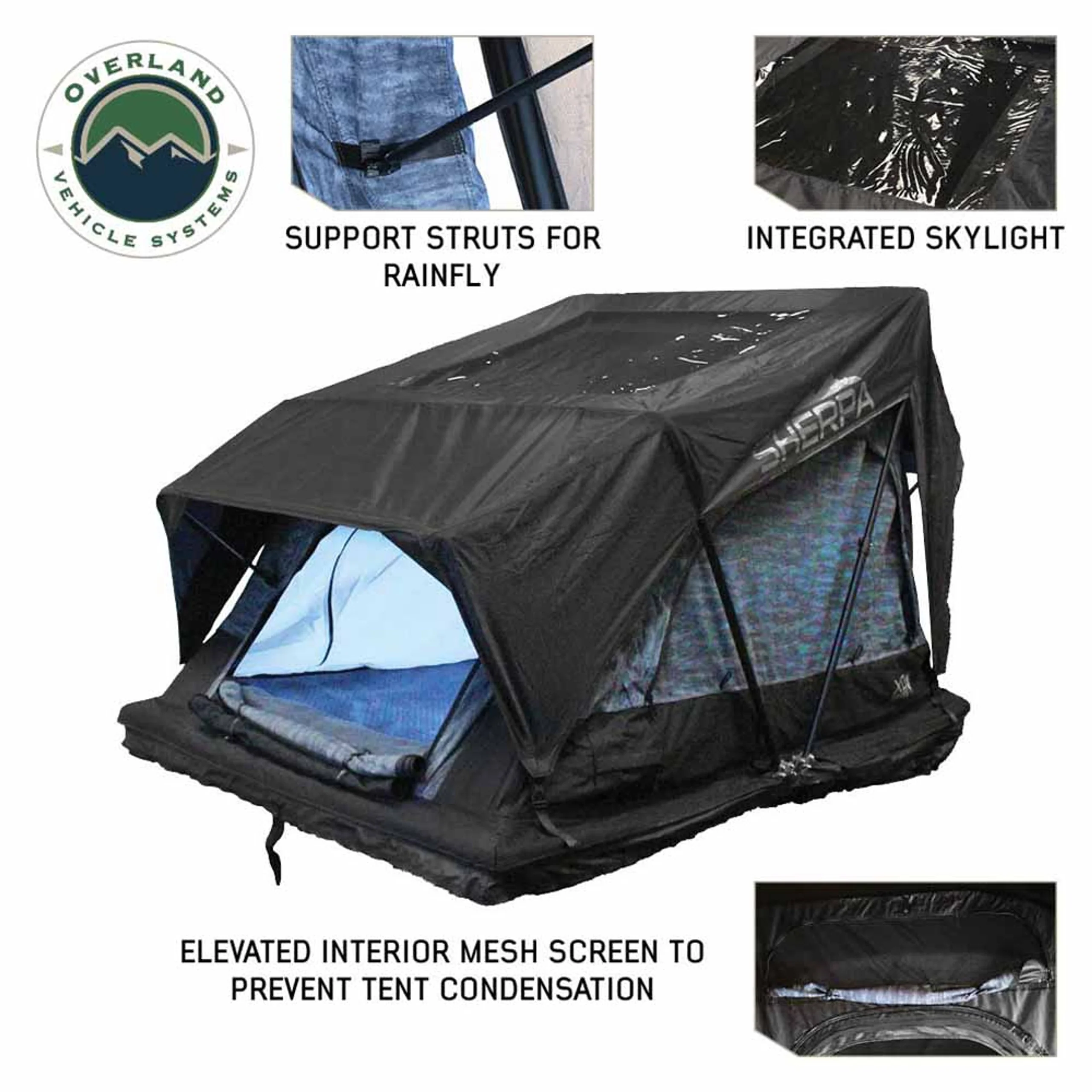 Overland Vehicle Systems XD Sherpa Hybrid Soft Shell Roof Top Tent - Image 6