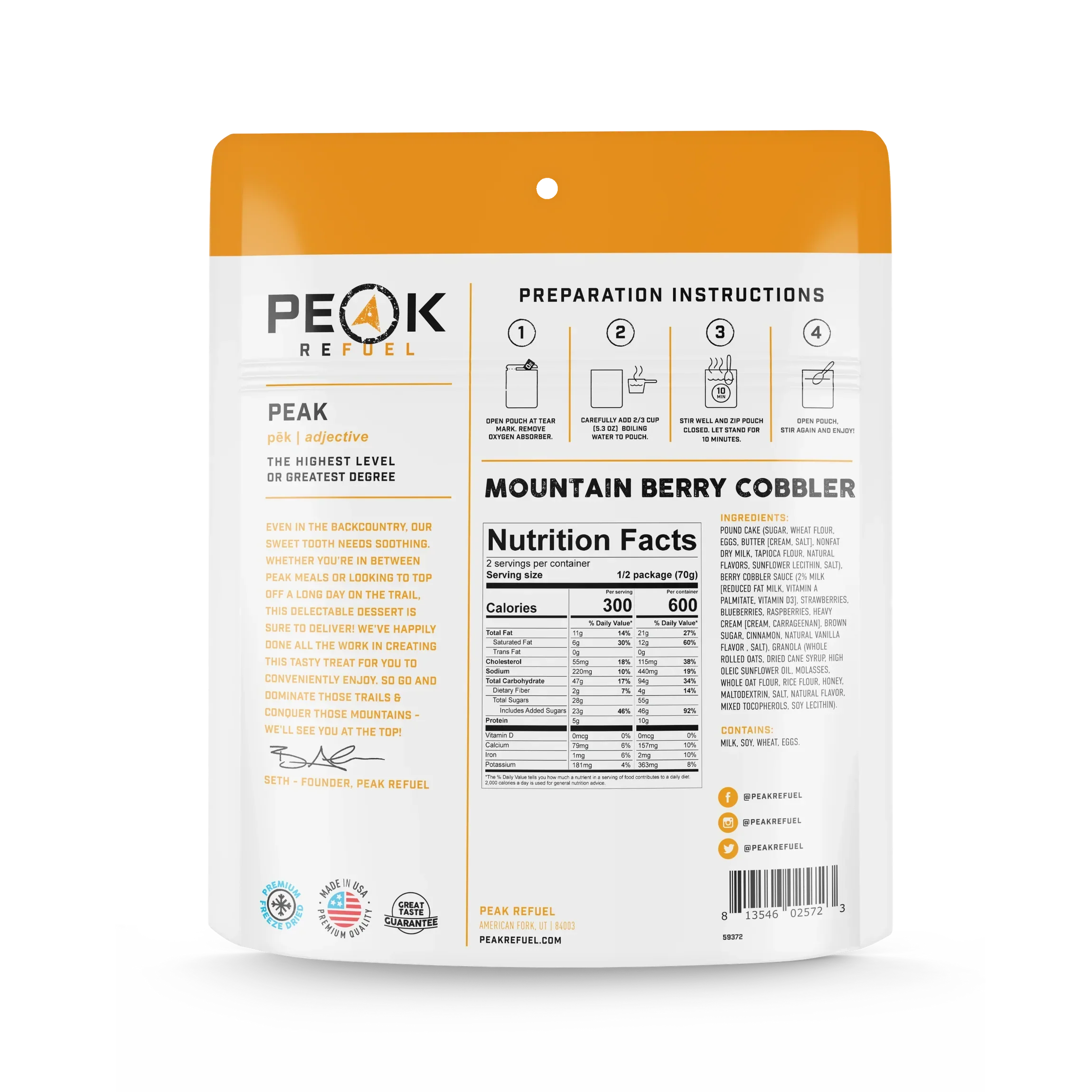 Peak Refuel Freeze-Dried Meals - Image 24