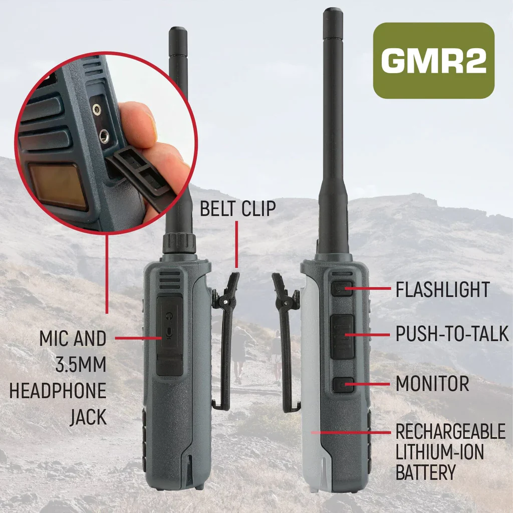 Rugged GMR2 GMRS/FRS Band Radio W/ Handheld Mic - Image 3