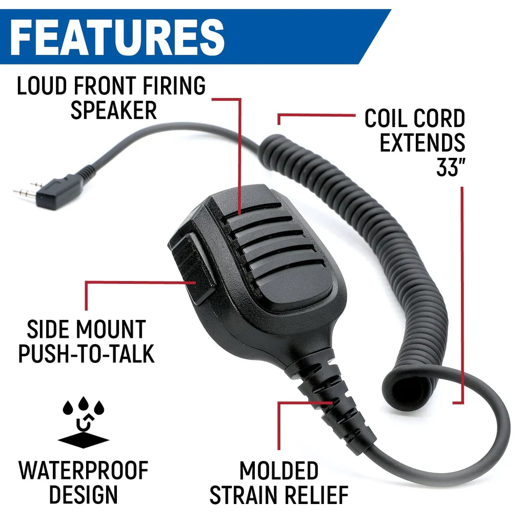 Rugged GMR2 GMRS/FRS Band Radio W/ Handheld Mic - Image 8