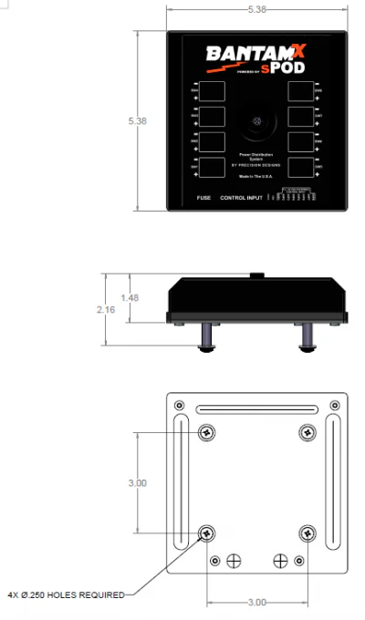 sPOD BantamX w/ Touchscreen: Universal (Full Kit w/ 36" Battery Cables) - Image 11