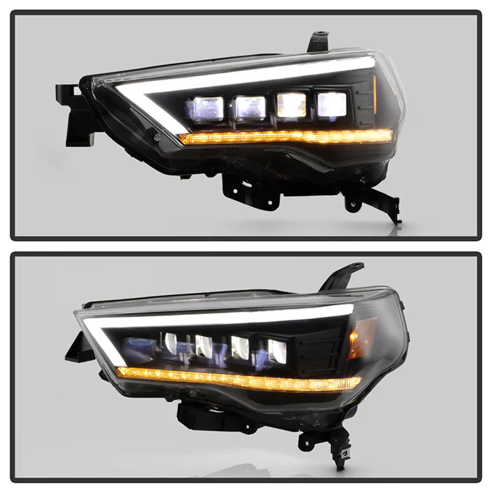 Spyder Apex Black LED Headlights W/Sequential Turn Signal For 4Runner (2014-2020) - Image 2