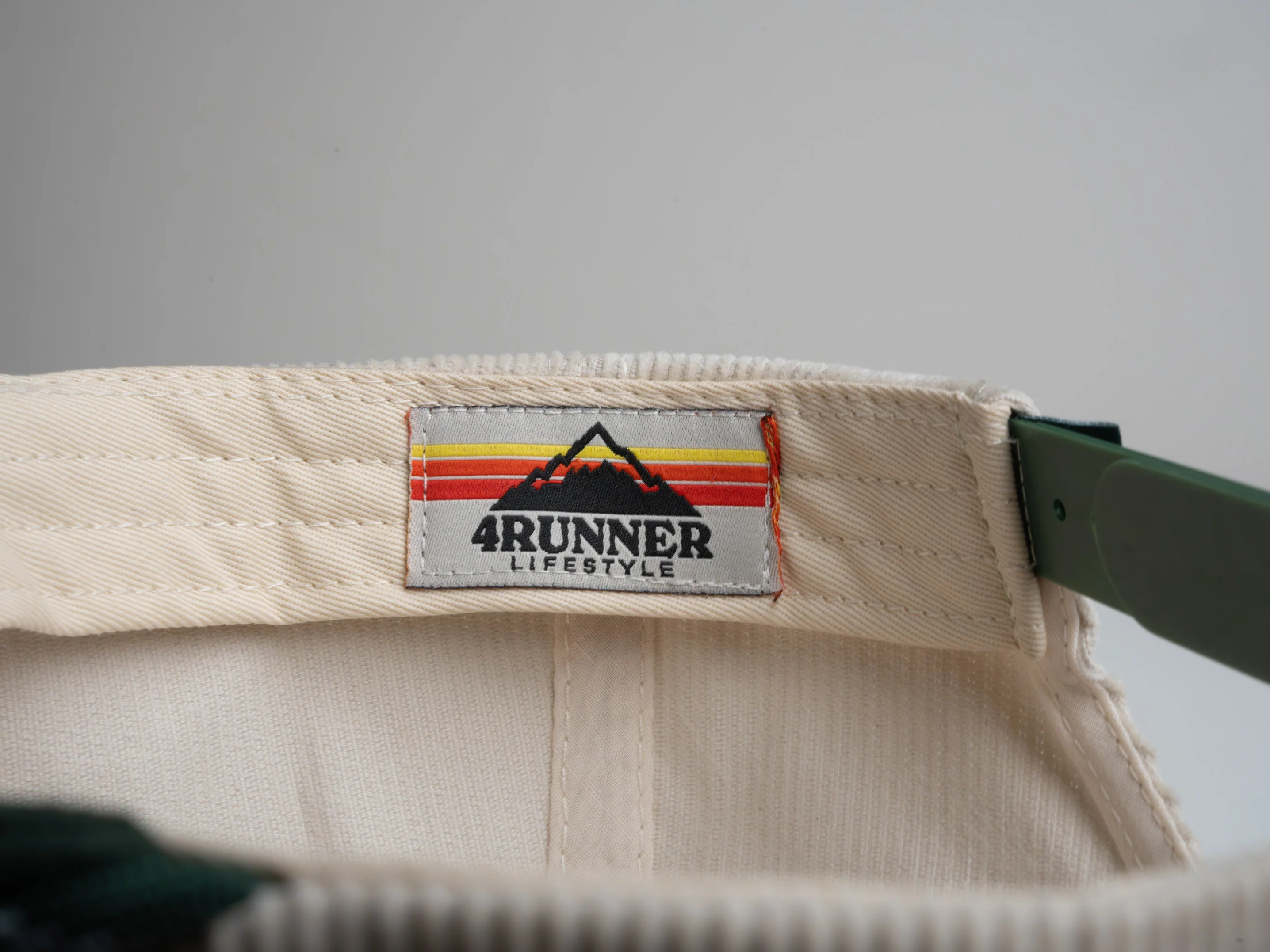 4Runner Lifestyle Overland Outlaw Cream/Green Corduroy Hat - Image 4