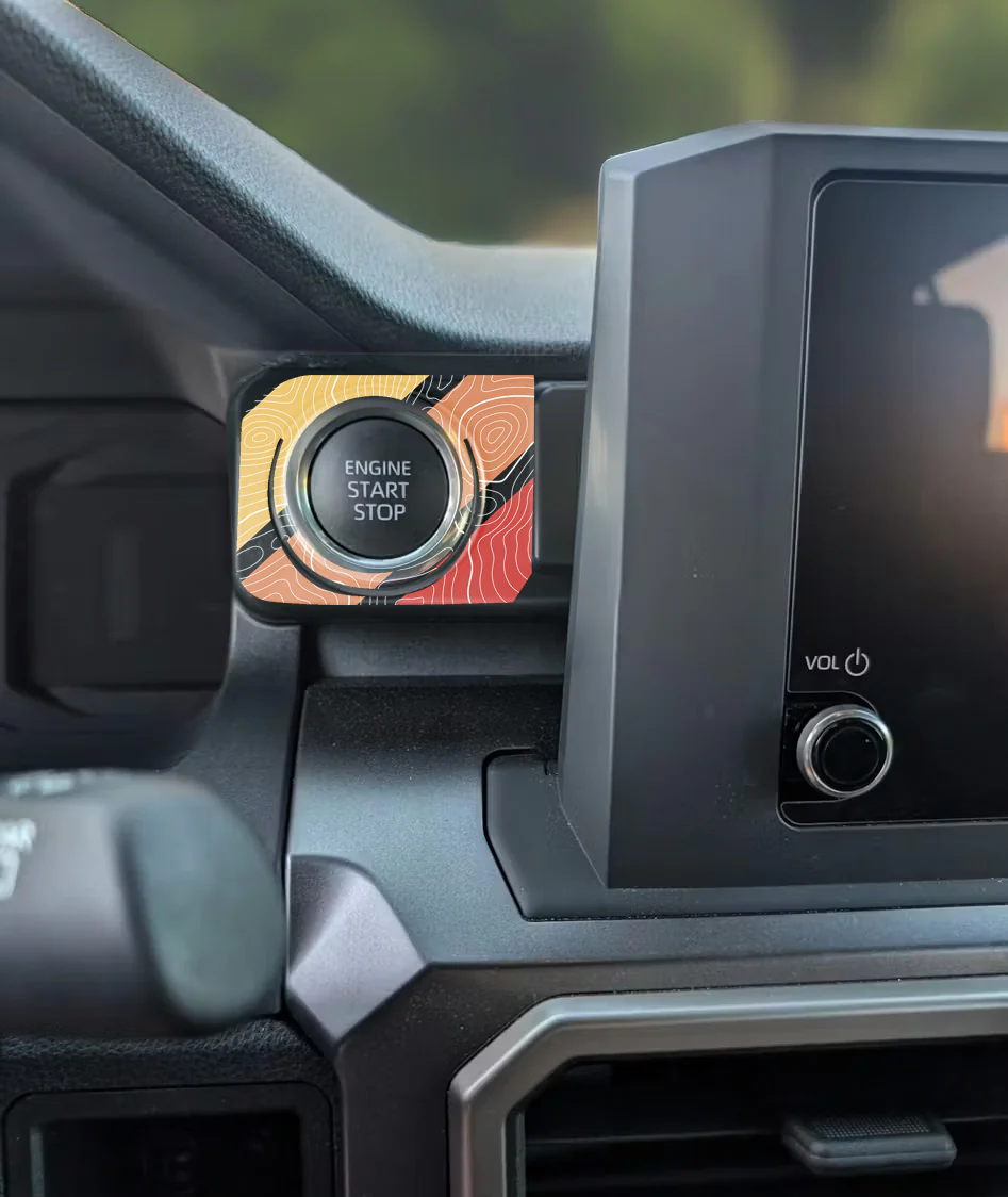 Vinyl Garage Start/Stop Button Overlay For 4Runner (2025-Current) - Image 2