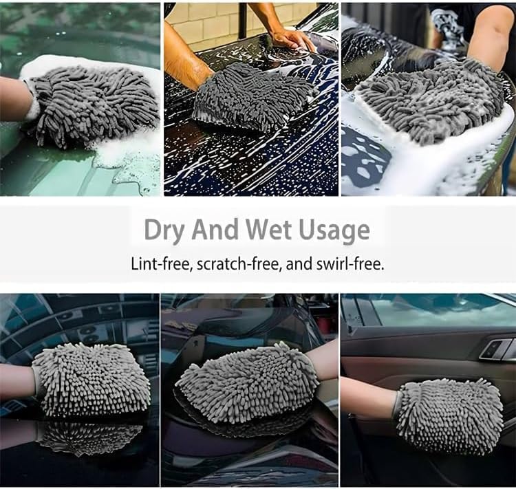 WASH & WHIPS Car Wash Kit - 3-Gallon Bucket with Particle Interceptor Trap, Shampoo, Chenille Mitt & Microfiber Soft Towel, 5pcs - Image 5