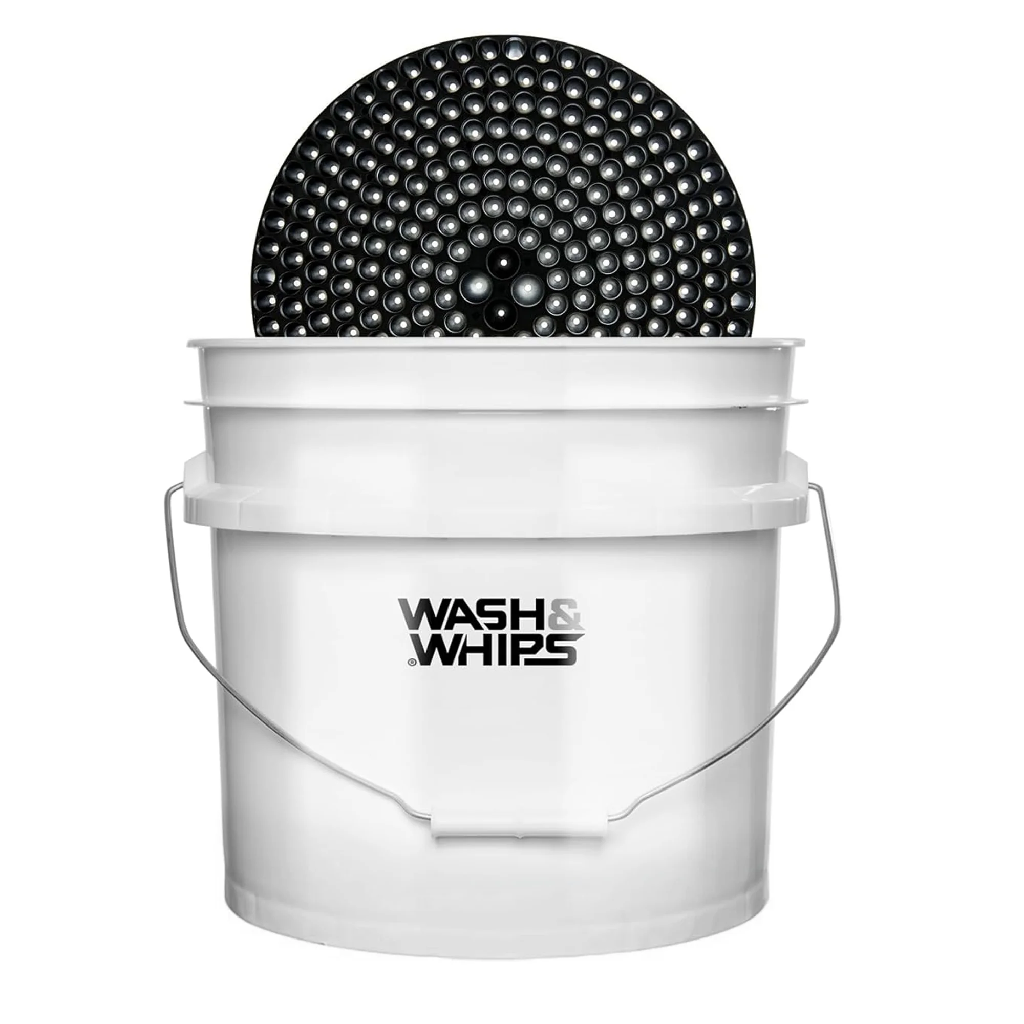 WASH&WHIPS Chenille Premium Scratch-Free Microfiber Lint-Free Blue Wash Mitt 8" x 10"in & Black Pitstop Particle Interceptor - Image 2