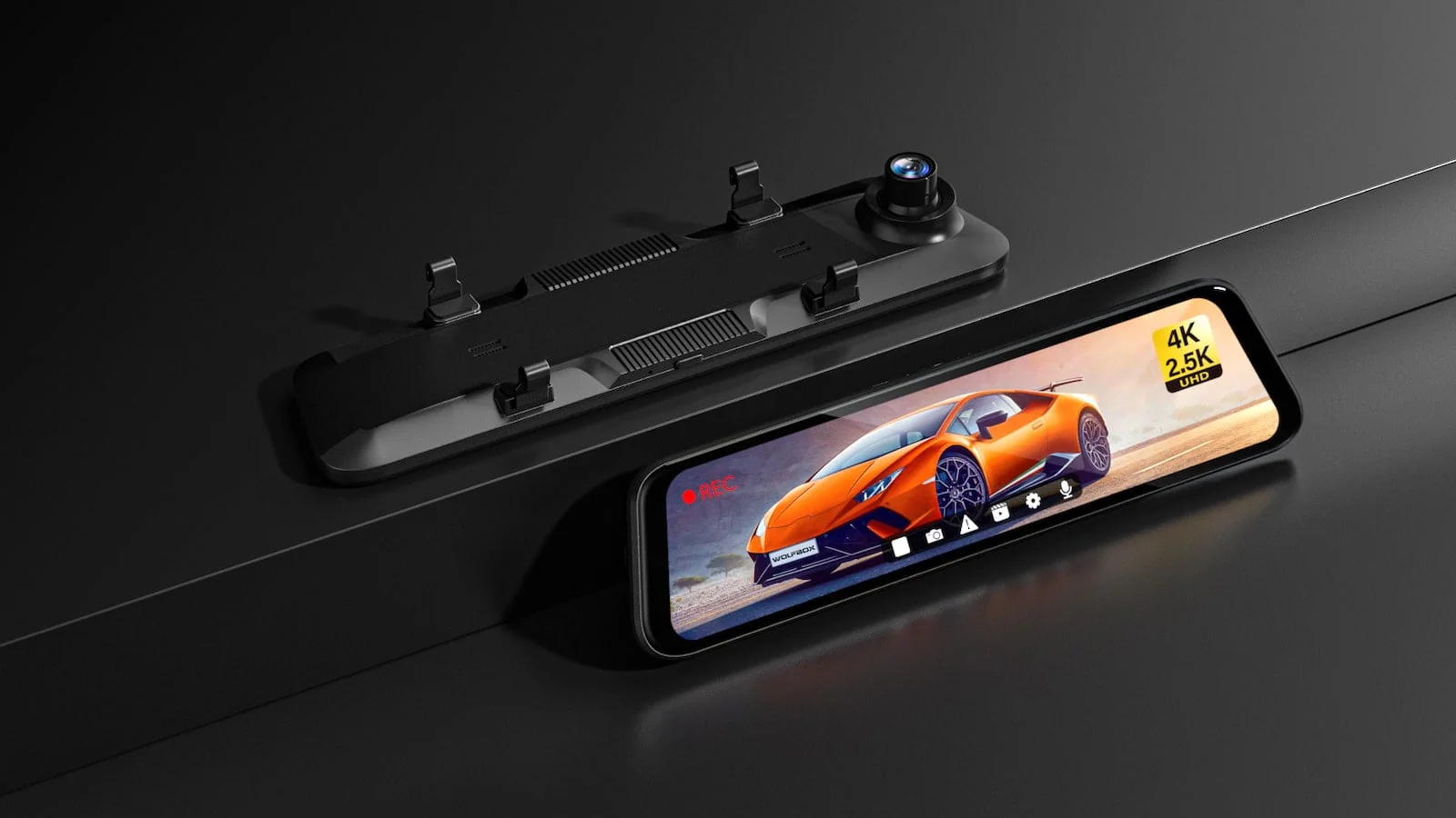 Wolfbox G900 4K Touch Screen Rear-View Mirror Replacement - Image 4